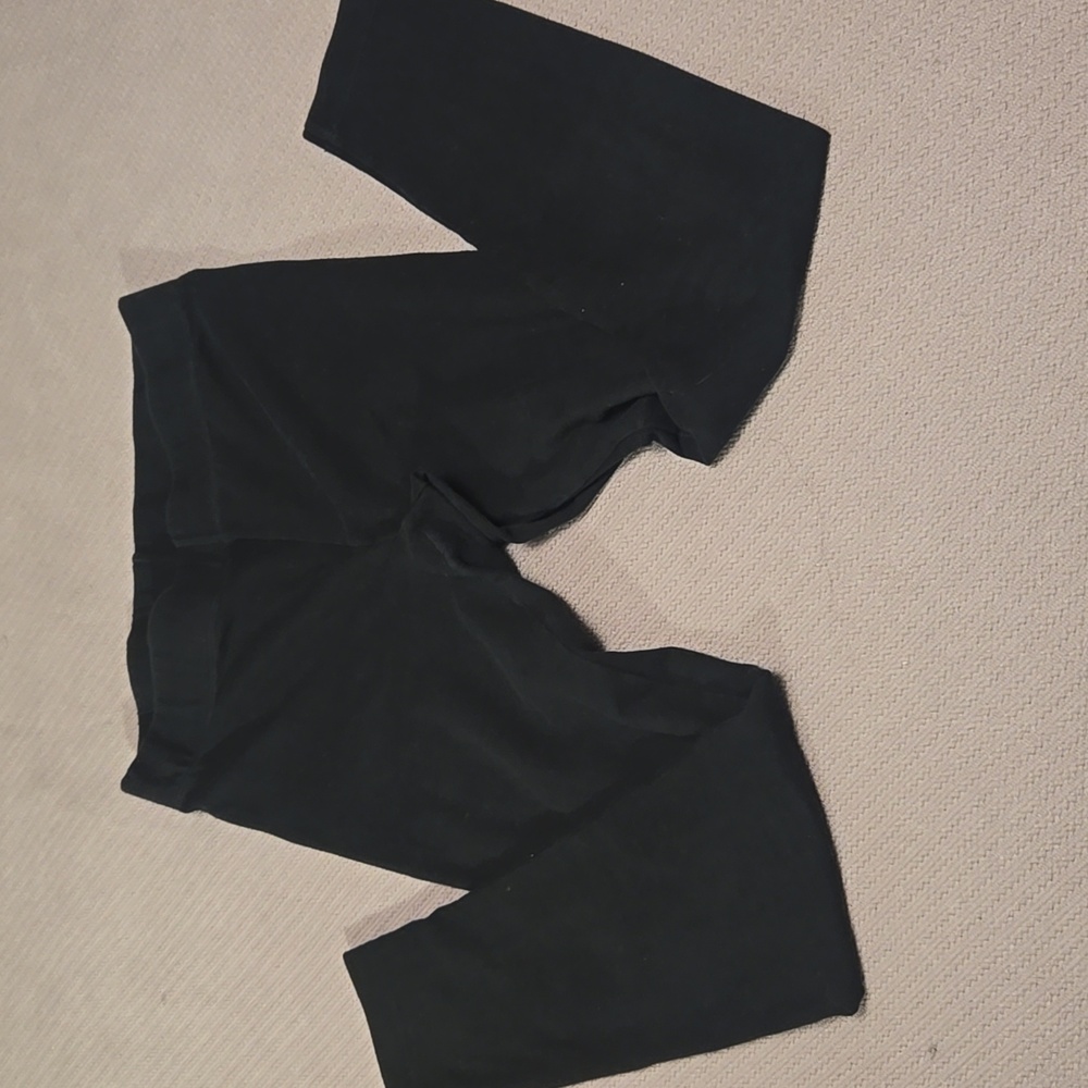 Rachel Roy Cotton stretch basic black leggings US L